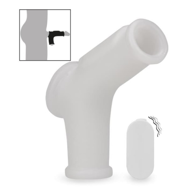Everest White Smooth Vibrating Penis and Testicle Sleeve