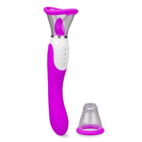 Vulvapump med tunga och Torch Violet vibrator