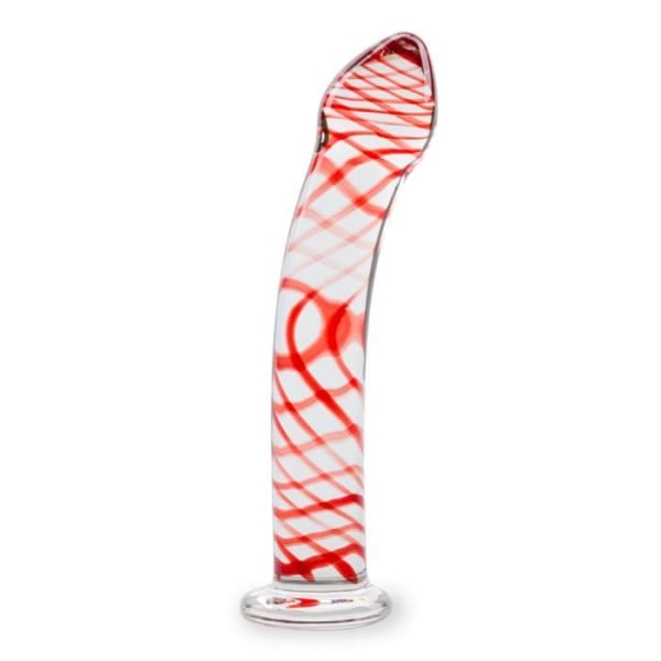 Röd Perfection Glas Dildo