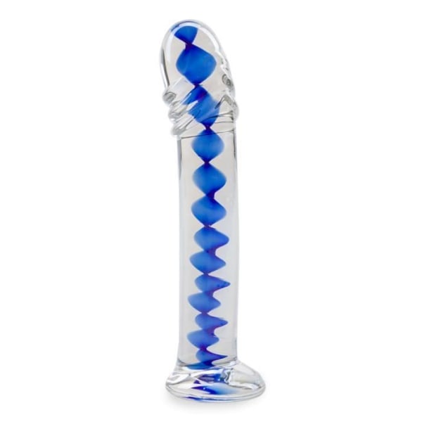 Infinity Glass Dildo - LOVE AND VIBES Collection Blue