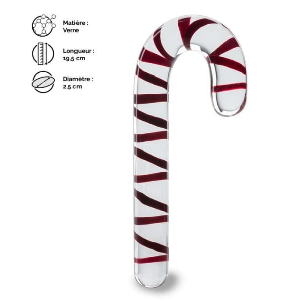 Candy Cane Glas Dildo