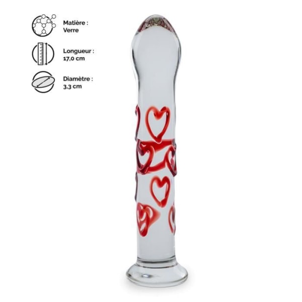 Heart Bubble Kristallglas Dildo