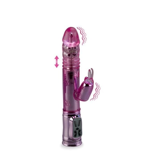 Rabbit Vibrator - LOVE AND VIBES - XXL - 5 vibrationshastigheter - USB Uppladdningsbar - Färg Lila Girly