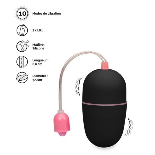 Wiggle Vibrating Egg - M Svart