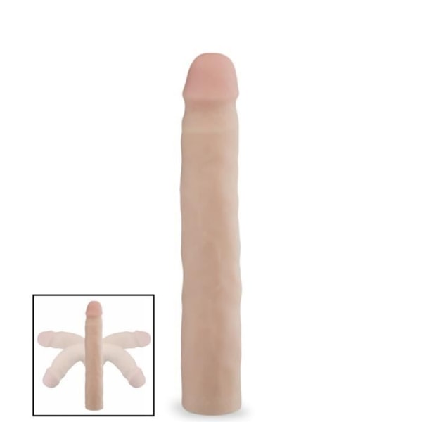 Dildo - LOVE AND VIBES - Storlek L - Flexibel - Tiltbar - TPR Soft Touch kött