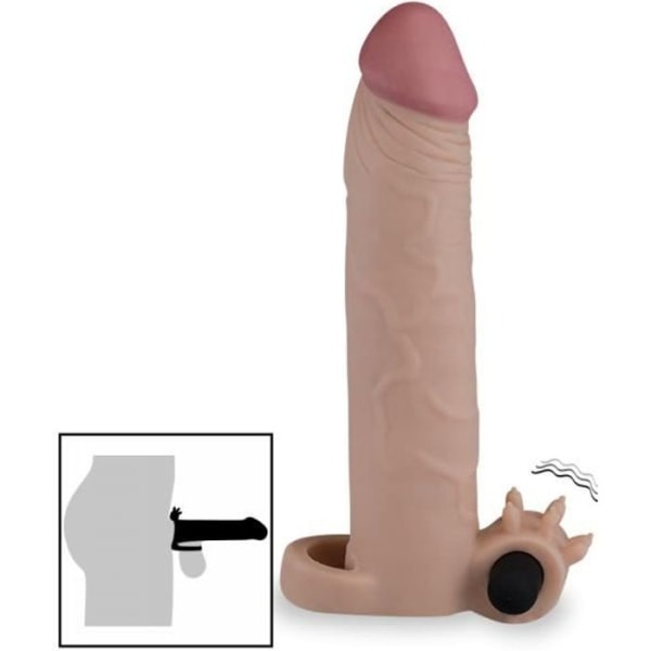 XL Realistic Vibrating Penis Sheath Extender - BigMen Collection