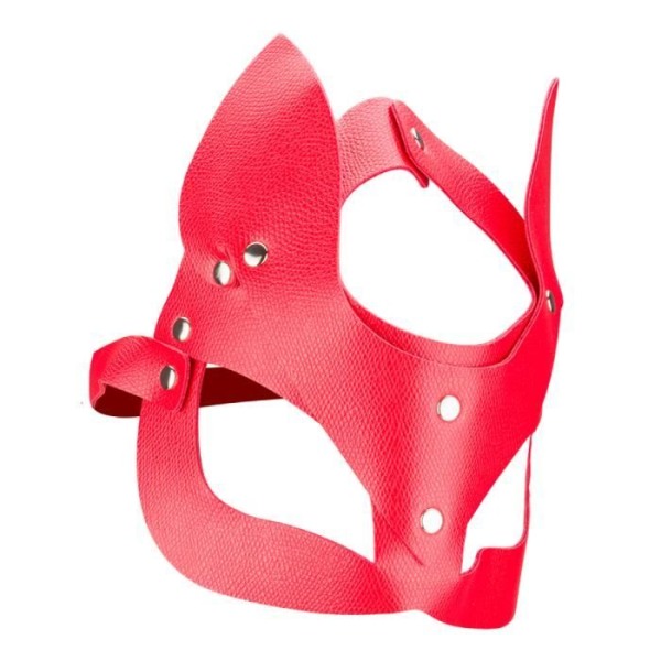Röd Wildcat konstlädermask