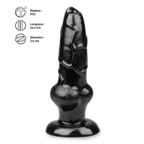 Black Dog Animal Sugkopp Dildo