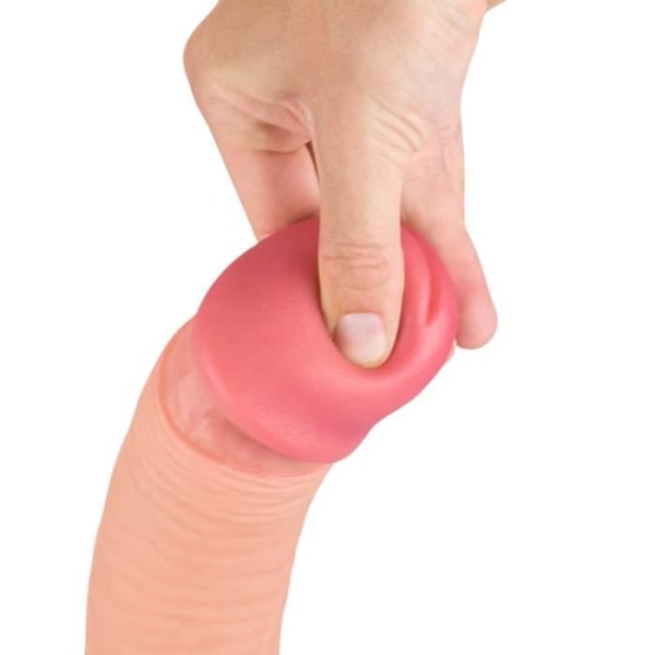 Dubbellager flytande silikon mega dildo 32cm Flesh