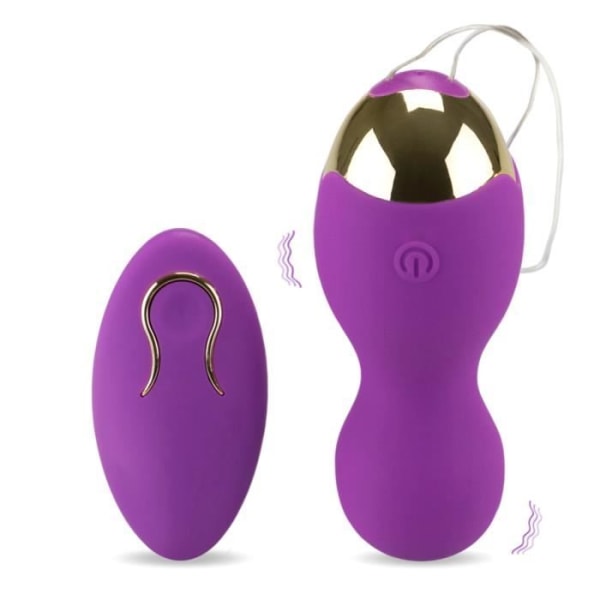 Uppladdningsbart vibrerande ägg med massagebollar 10 lägen - EggXiting Violet Collection