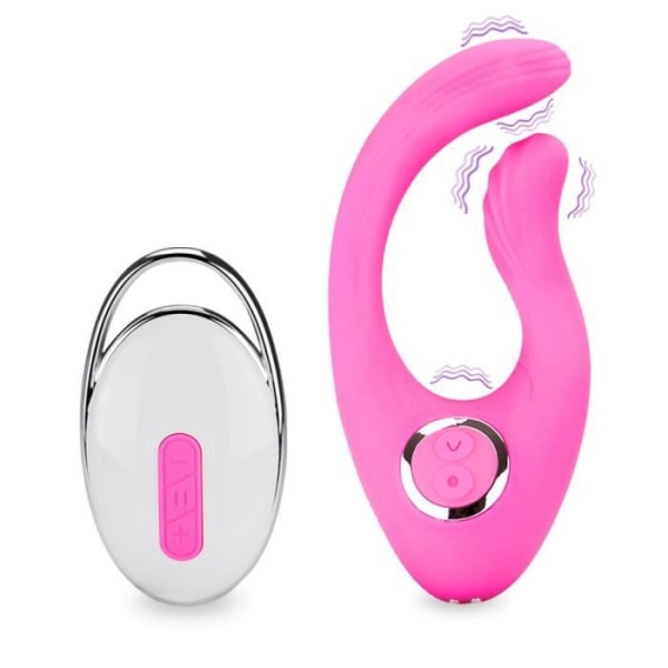 Böjd klitoris vibrator 12 lägen USB magnetisk Rosa