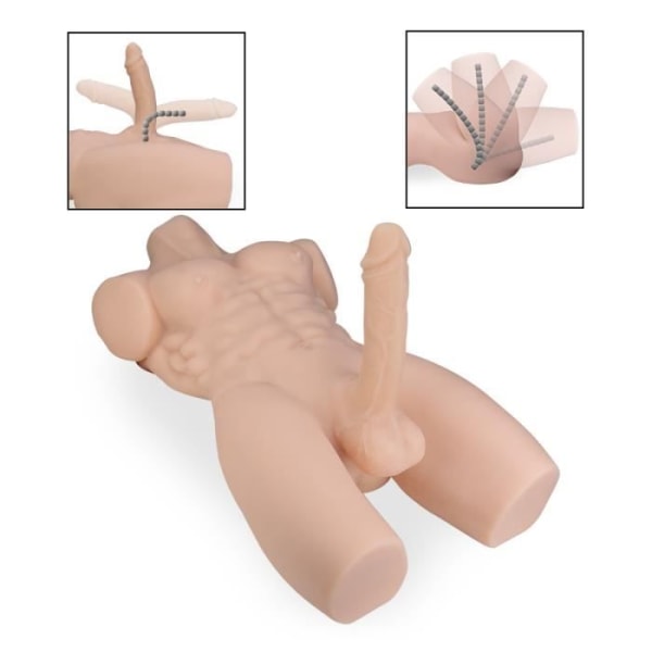 Hanbyst med ledad penis och anus Alessandro 9,0 kg