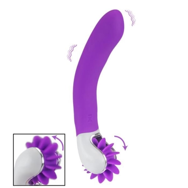 Klitorisk stimulator roterande tungor 12 lägen Lila