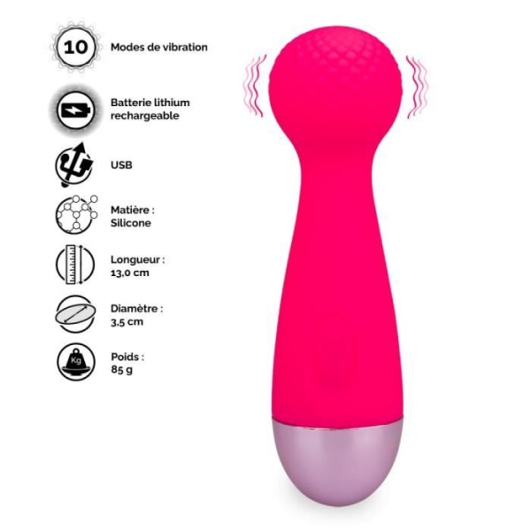 Mini Traveller Wand Massager - Fantasy Wand Fuchsia Collection