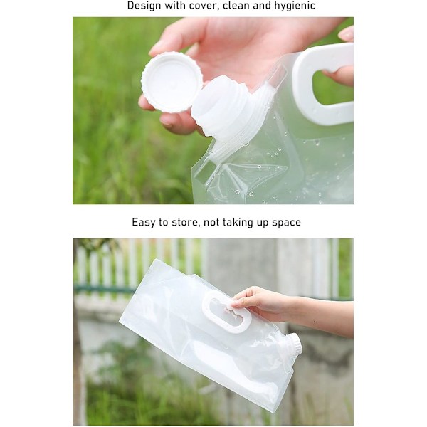 (5-PACK) Vattendunk vattenflaska vatten dunkar vattenpåse 10L - Kran V (10 Liter)