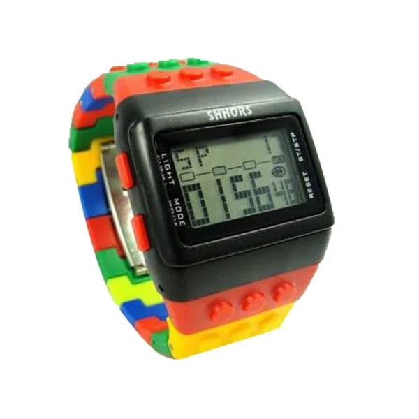 Modemærke SHHORS Ure Dame Ure Mode Plast LED Digitale ure Rainbow Watch Elektronisk armbåndsur reloj mujer-FS1- Type 9