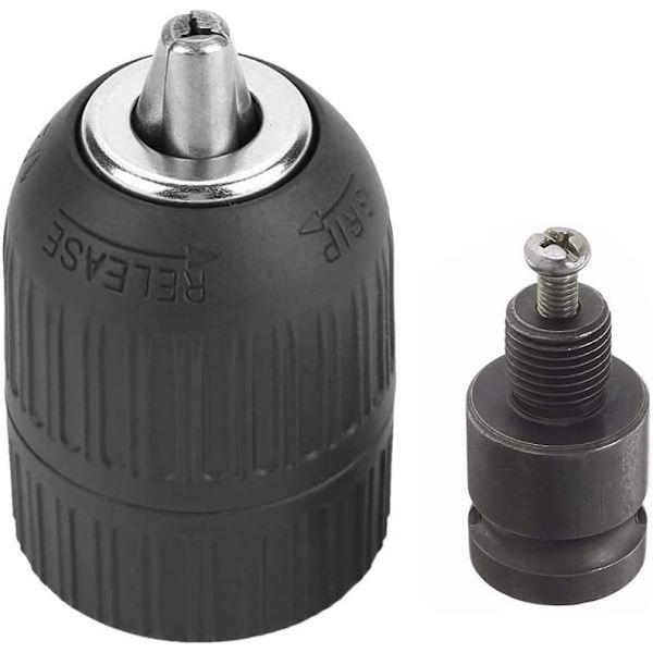 2-13 mm Keyless Drill Chuck, Mount 1/2-20UNF Quick Change Converter with 1/2 Inch Square Socket-FS-