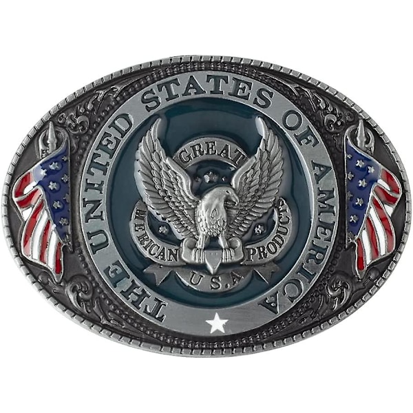 Bältesspänne Oval Örn \"USA\" - hög kvalitet