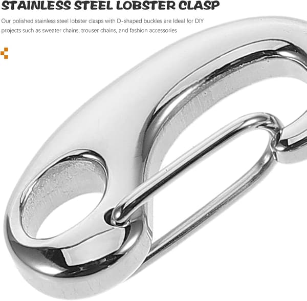 2pcs Stainless Steel Lobster Clasps for Jewelry Making DIY Keychain