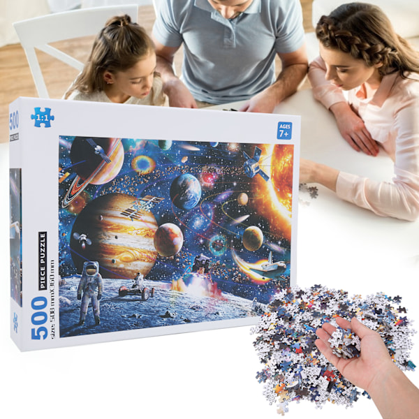 500 bitar Yttre Rymden Astronaut Pussel Barn Tidig Pedagogisk Leksak PresentLL500-7