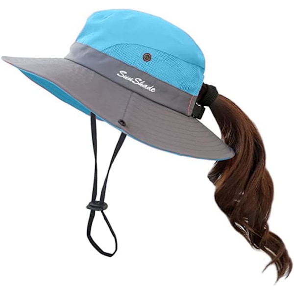 Dame UV-beskyttelse - Sammenleggbar solhatt i mesh med bred brem - FS2-