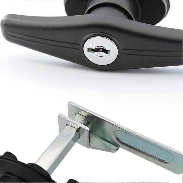 T-handle lock compatible with truck cap, truck bed, camping shell, keyed alike, fits compatible with -FS-