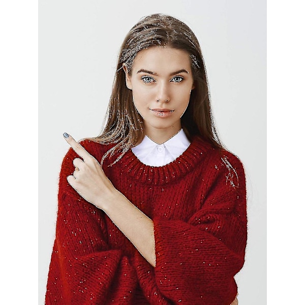 2 stk. Falske Krager Avtakbare Bluse Dickey Krage Halve Gensere Falsk Krage For Kvinner Favoritter (FMY)-X42- 2 White