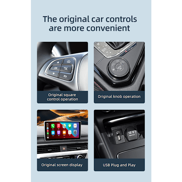 Trådløs CarPlay-adapter 2024 - Den slankeste, nyeste og raskeste trådløse CarPlay-adapteren