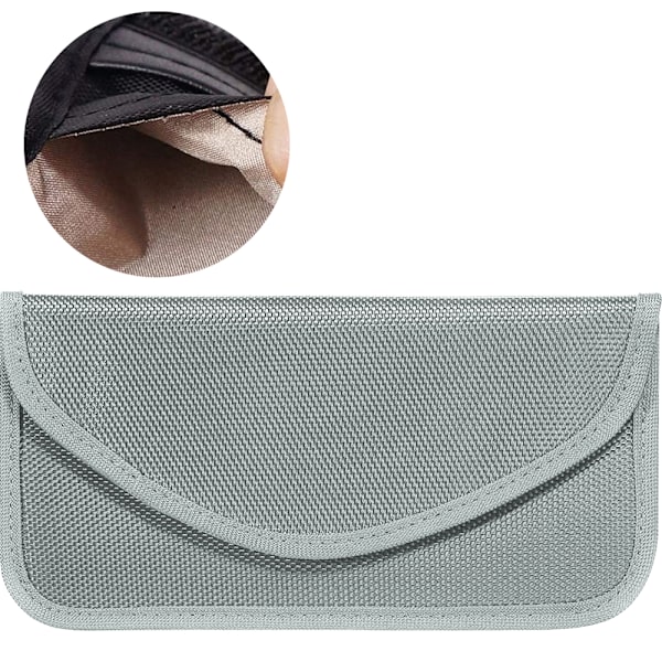 Faraday Taske Mobiltelefonetui Strålingsbeskyttelse Kulfiber Sort-FS1-