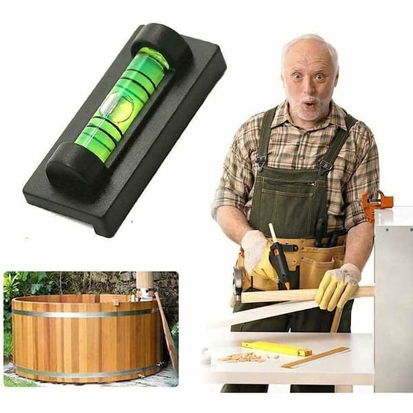 Small Portable Magnetic Bubble Level Mini Tubular Leveling Tool with Magnetic Bottom for Mounting and Maintenance-FS-