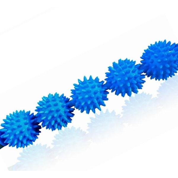 Massagevalse med 5 pigbolde - triggerpunktsmassage Blue Blå