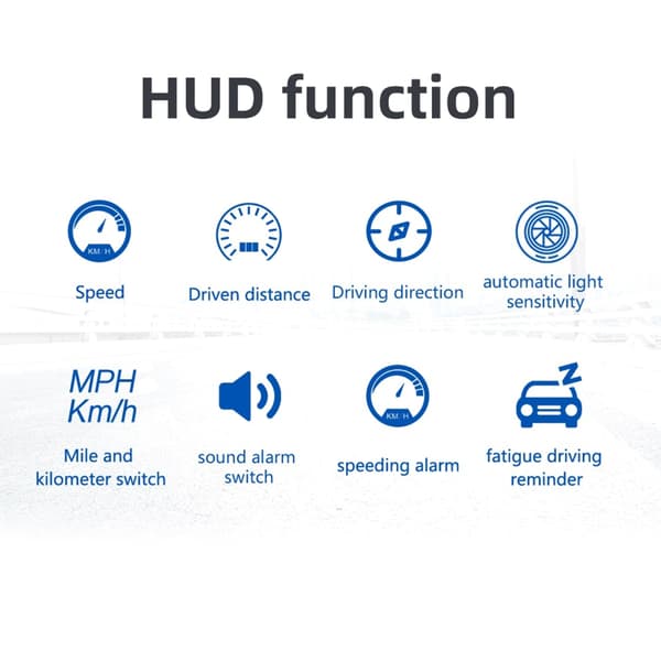 Digital GPS Speedometer Car HUD Head Up Display Beidou Dual Chip Gauge