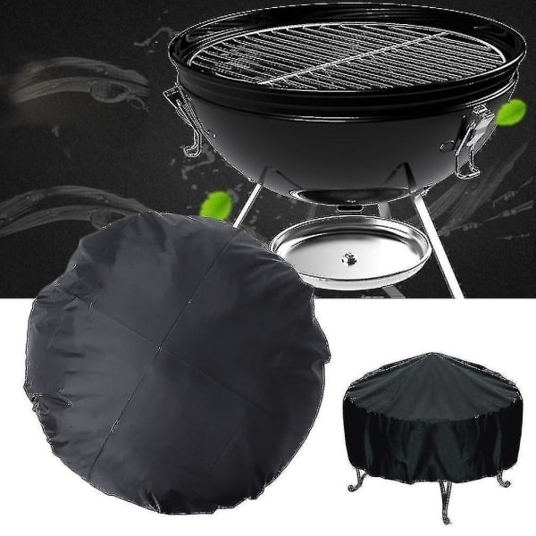 Vattentätt skydd 112 cm utomhus runt svart överdrag för uteplats eldstad -FS4-