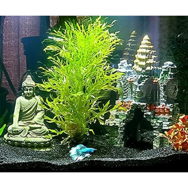 Stor Buddha Statue til Akvarium - Akvarie Ornament med Hul