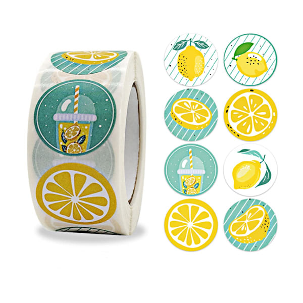 2-pack 1 tum 8 sorters design Citron Klistermärken Rulle för Kuvert