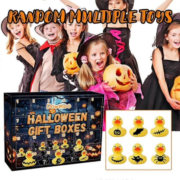 Gummiand Adventkalender 2024 Halloween Nedtælling Til Børn 24 Dage Blind Box Ande Legetøj Gave