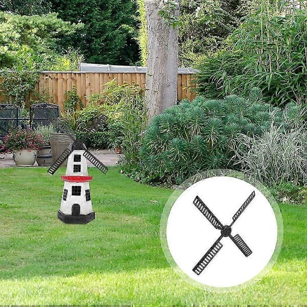 2 sæt vindmølletilbehør vindmølledel plast vindmølledel vindmøllevinge sort Black 40.00X40.00X3.00CM