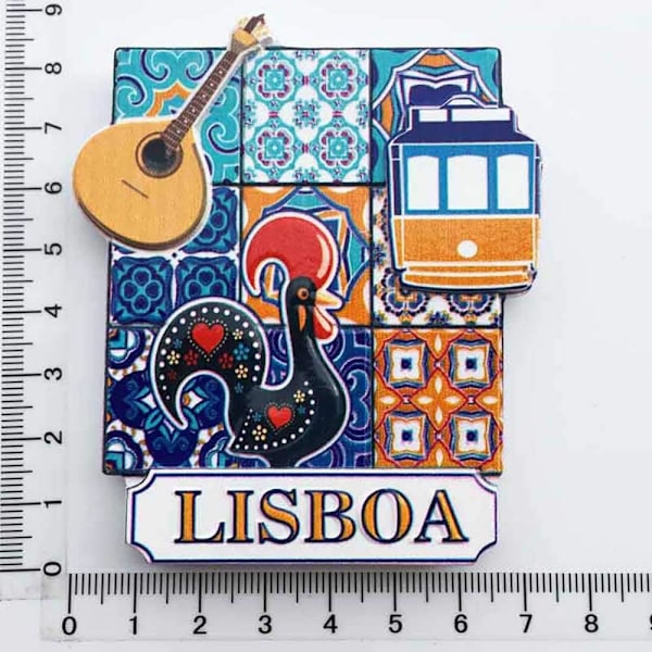3D Lissabon Portugali Jääkaappimagneetti Turistimuisto Käsintehty Matkamuisto