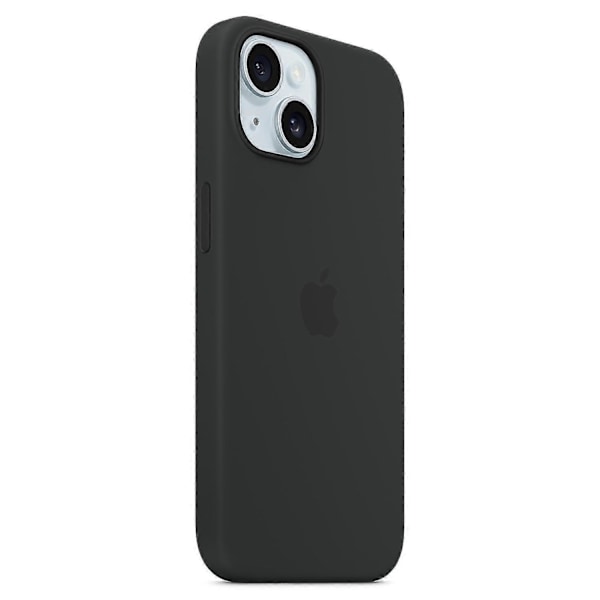 Case for iPhone 15 Compatible with MagSafe Scratch-Resistant Silicone Case - Red Black-FS- Black iPhone 15