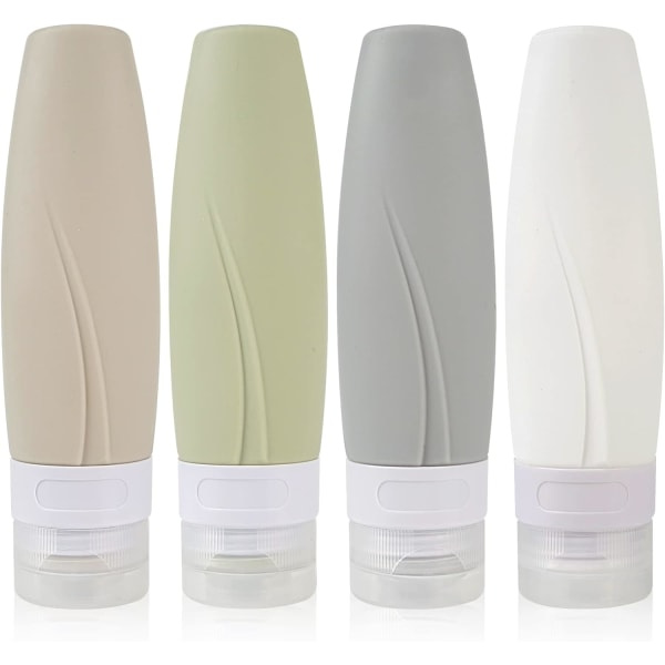 90 ml reseflaskor, läckagesäkra silikonreseflaskor och T-FS-