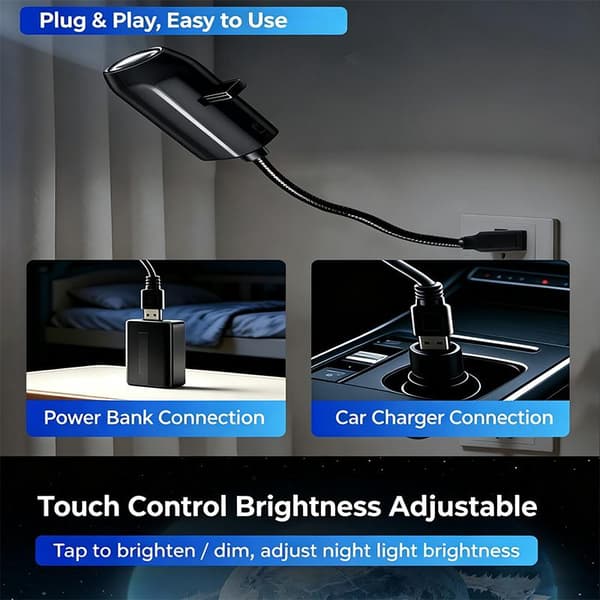 USB-projektorlampe Natlampe Roterbare scener Projektor Til