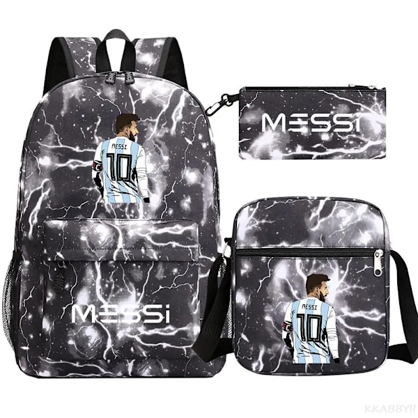 Fodbold Messi rygsæk 3 dele NUDE