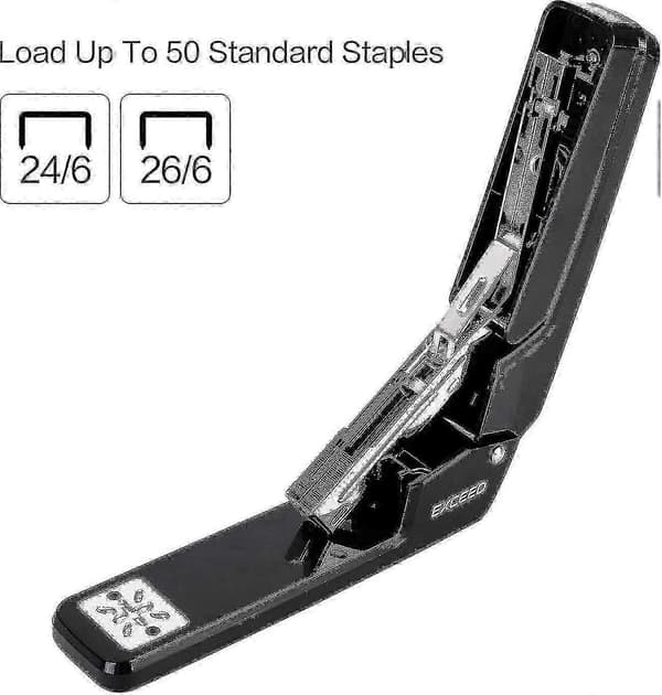 Swing Arm Stapler, 25 Sheet Capacity, 360 Degree Rotating Desk Staplers For Brochure Or Bookbinding