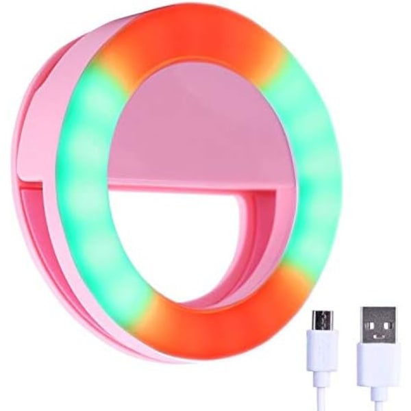 RGB LED Udfyldningslys Selfie Ring Clip, Justerbar Lysstyrke mere