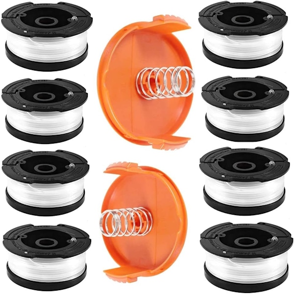 Trimmerlinjespole för Black and Decker Trimmers, 8 Trimmerlinjer - Perfekt
