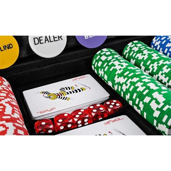 Pokerisetti Laukulla & Tarvikkeilla - 500 Merkkiä - Pokeri Multicolor multifärg