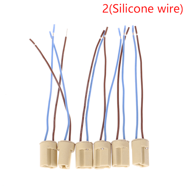6st/paket G9 Lampsockel Keramisk Kontakt för LED Halogen 2(Silicone wire)