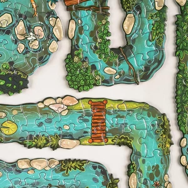 2026 New Summer Day by the River Puzzle, 501 Pieces, Majority Edge Pieces, Irregular Shape, Paper