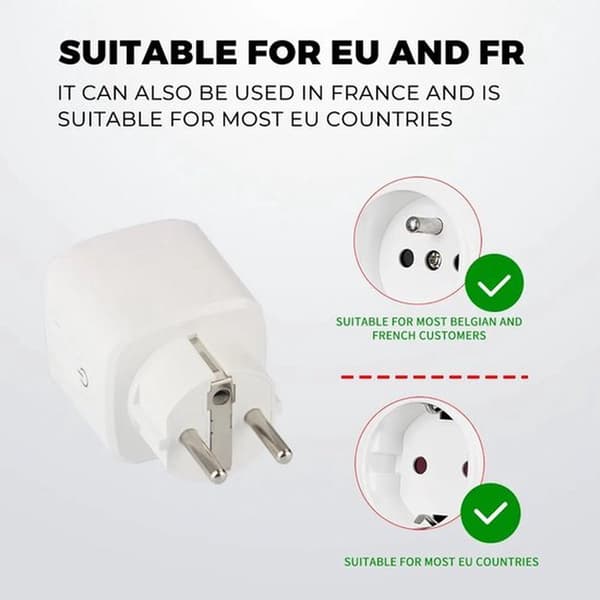 Smart plugg med timer och energimätning – Fungerar med Alexa och Google Home