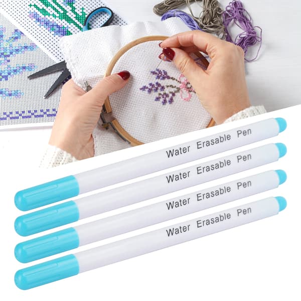 10 pcs DIY Water Soluble Erasable Pen Fabric Marker Tailor Tool Accessories Single Head Blue-FS-
